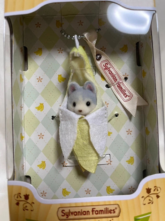 Chaveiro Sylvanian Bebê Husky Banana
